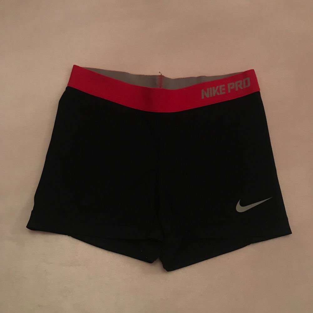 Small Nike Pro Compression Shorts Pink Band